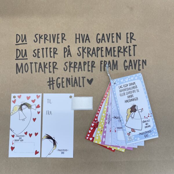 24 stk til og fra lapper/ små kort med skrapemerker. Til alle anledninger, hele året! - Bilde 2