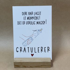 Postkort - Dere har laget et menneske! Gratulerer