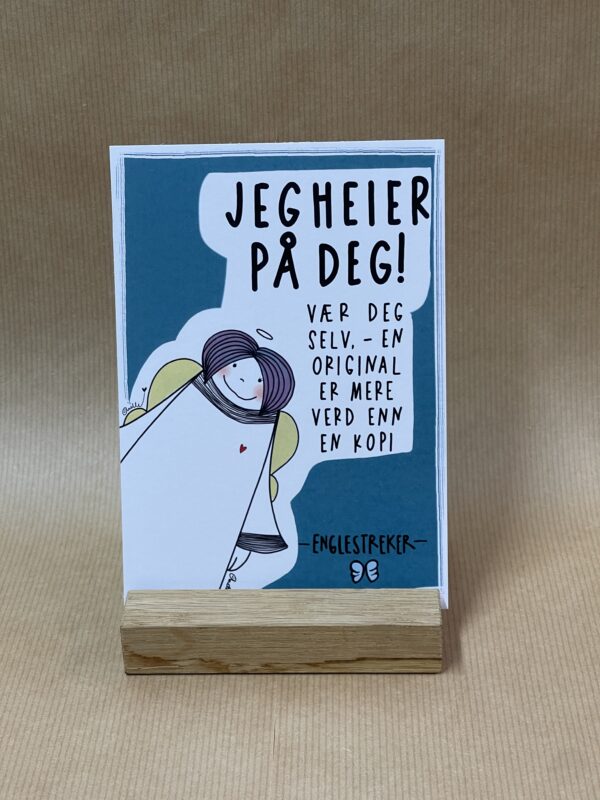 Postkort. Jeg heier på deg