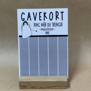 Gavekort. 5 pakning .  Fyll ut selv, og klipp opp